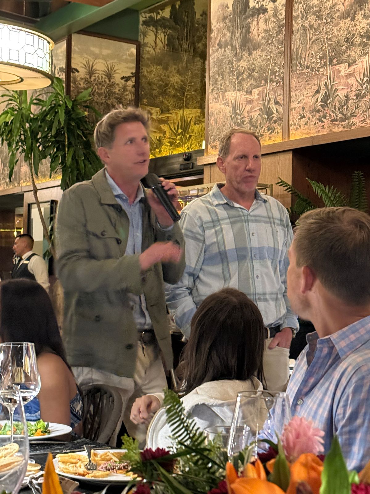 A physician speaking at an iD Social dinner